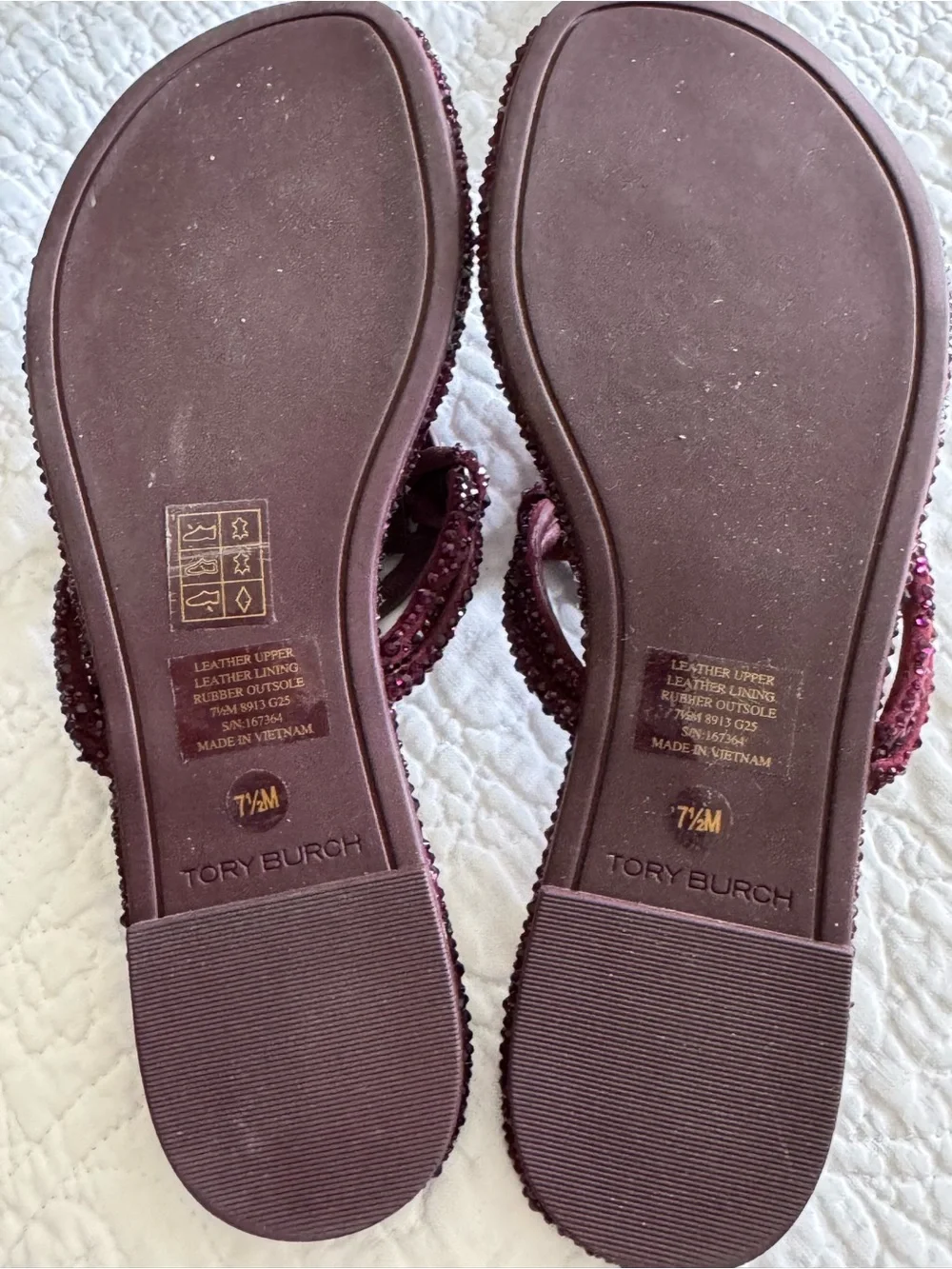 Tory Burch Miller Knotted Pave sandals dark carmine ( burgundy)